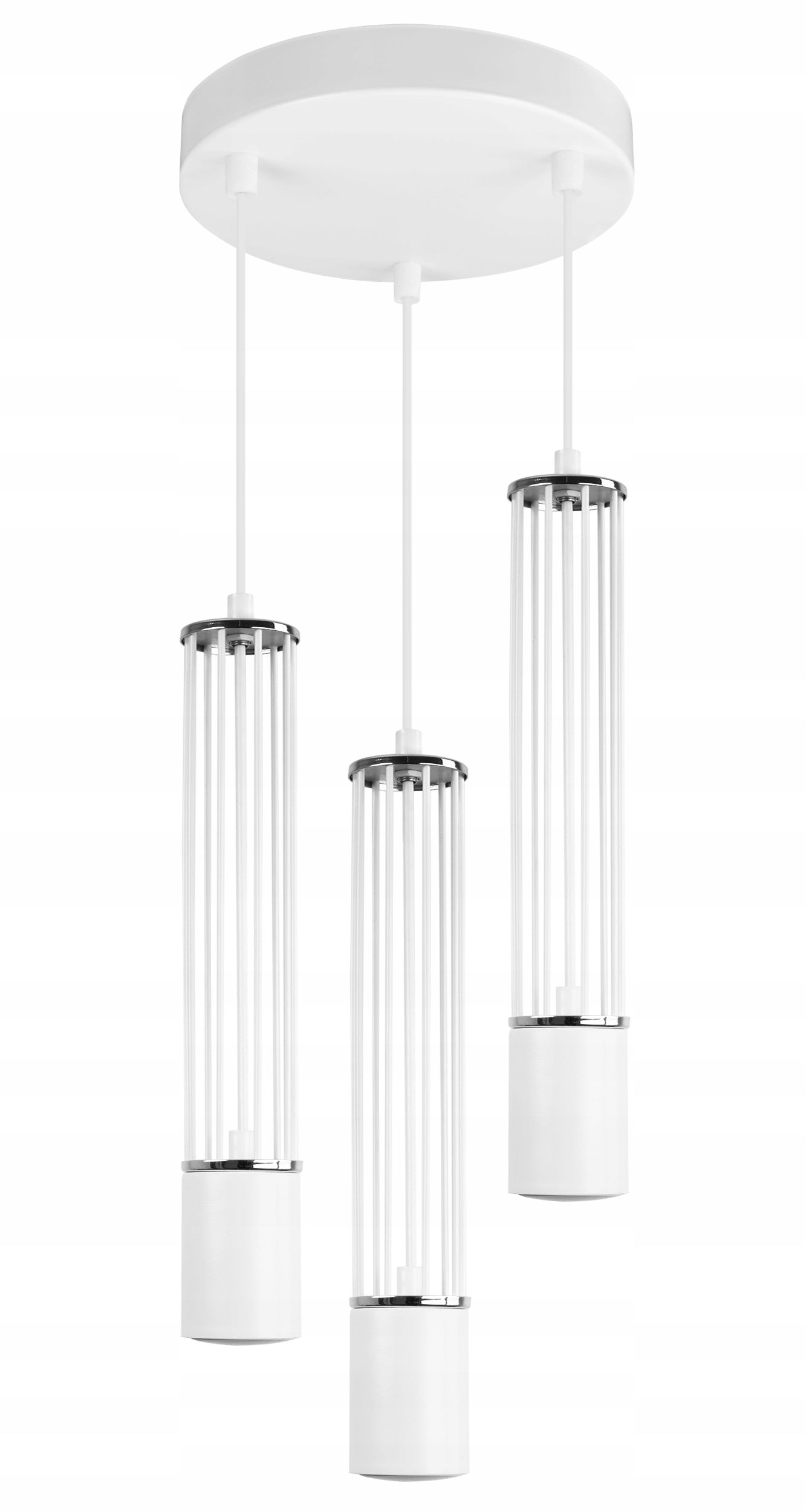 Lampa sufitowa wisząca Light Home LH Aria 3x GU10 okrągły 19,5cm biały/srebrny
