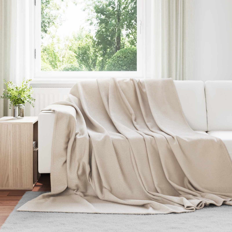 Koce narzutowe 6 pcs Beżowy 270 x 240 cm Polar vidaXL
