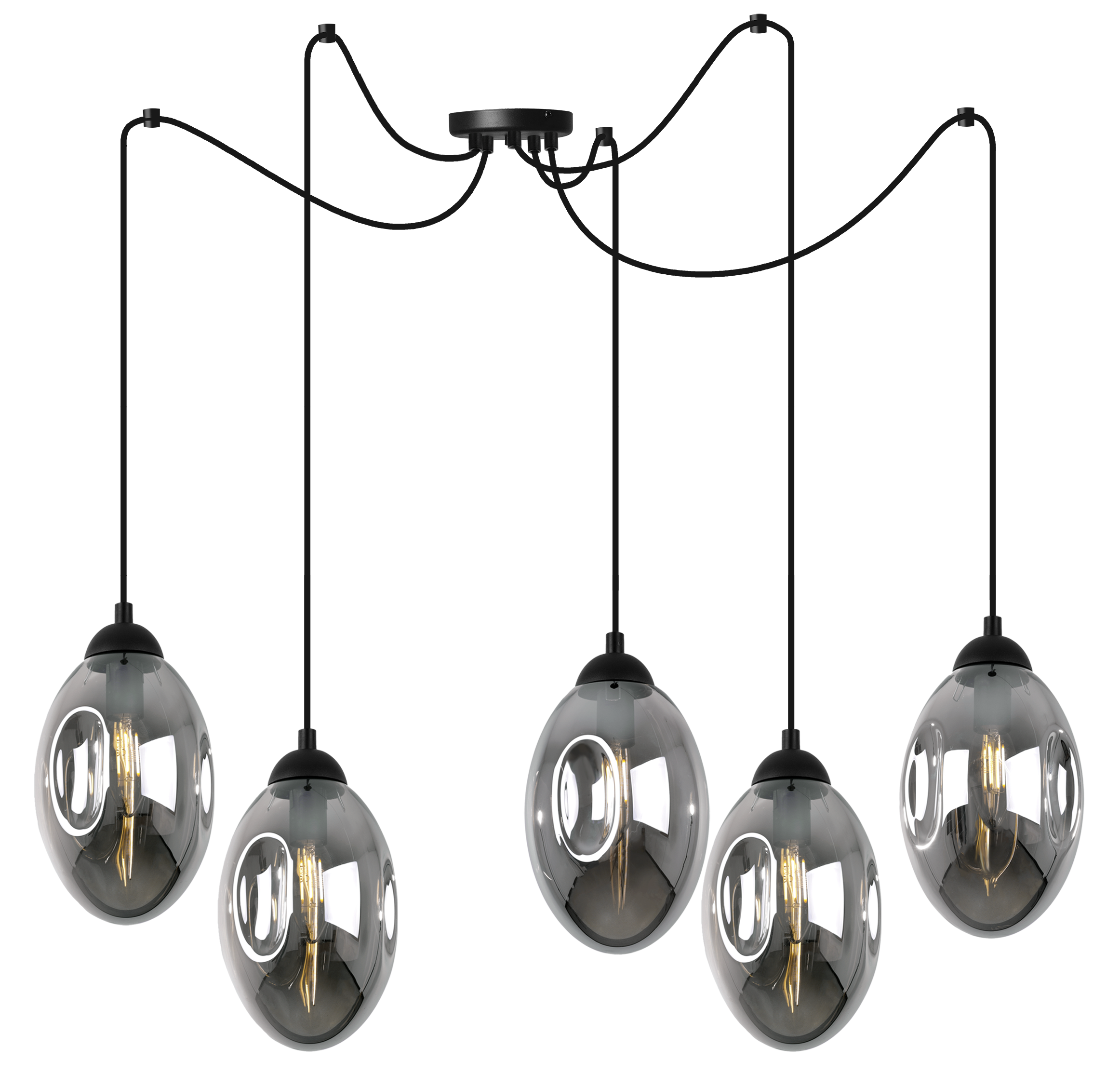 Lampa sufitowa wisząca Light Home LH Vigo Spider 5x E14 60W czarny