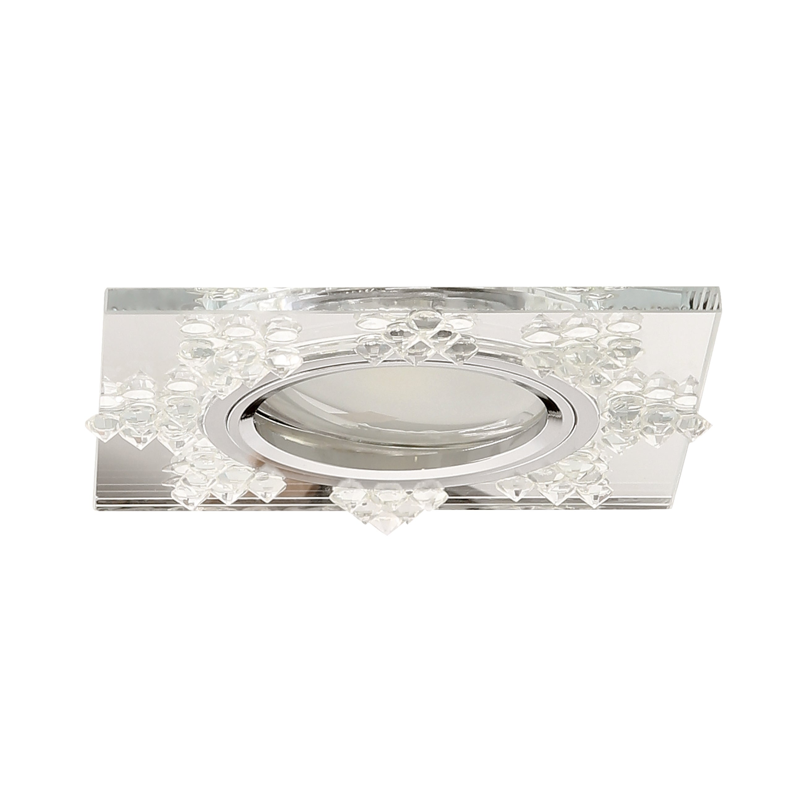 Oczko sufitowe kwadratowe chromowane szklane 1xMR16 50W SS-20 Candellux