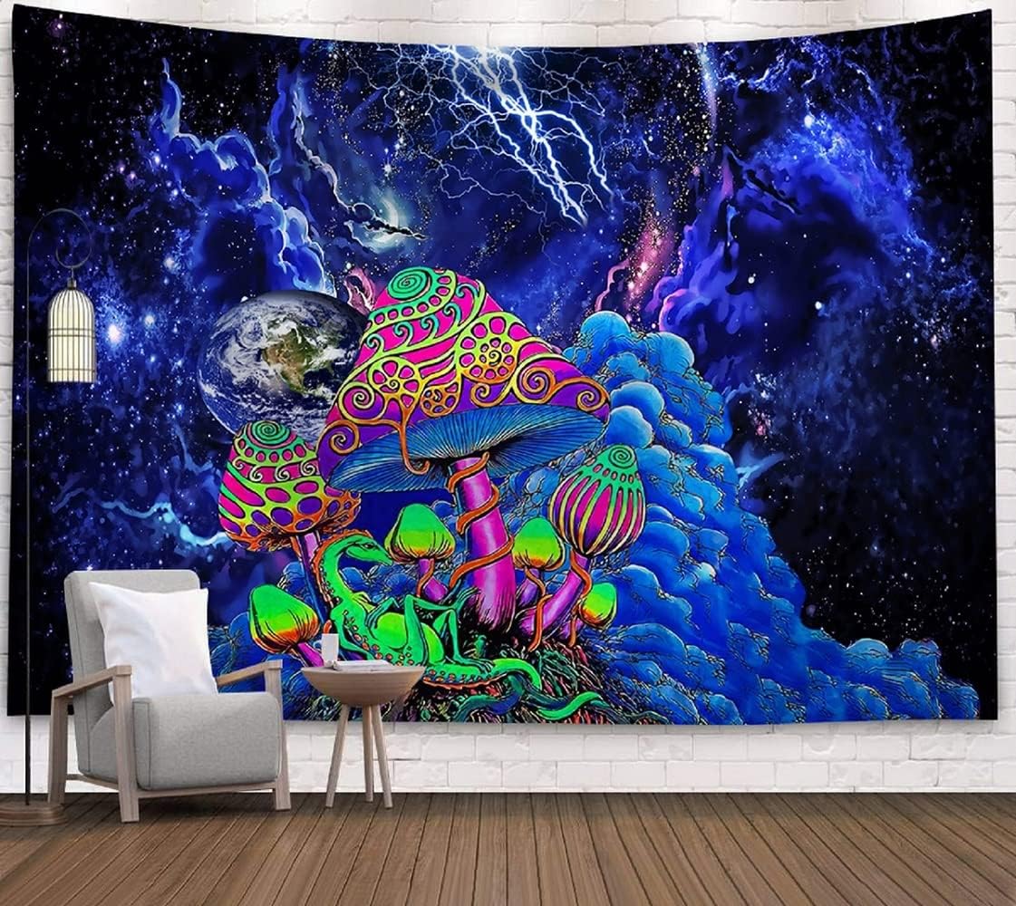59*90 cali, gobelin ścienny z mgławicą galaktyki, psychodeliczny gobelin hipisowski, abstrakcyjna sztuka ścienna, dekoracja sypialni z motywem planety