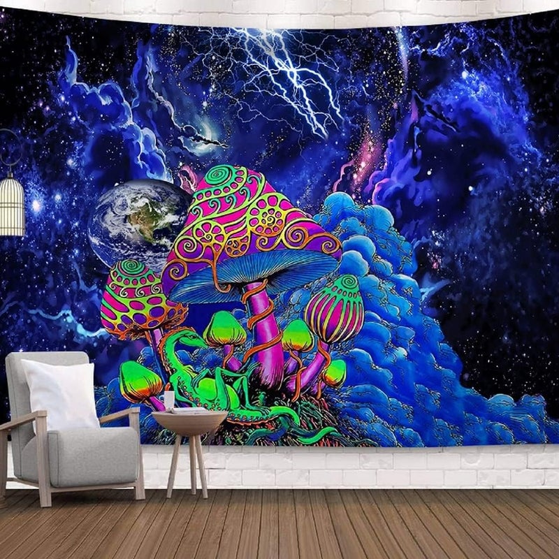 59*90 cali, gobelin ścienny z mgławicą galaktyki, psychodeliczny gobelin hipisowski, abstrakcyjna sztuka ścienna, dekoracja sypialni z motywem planety