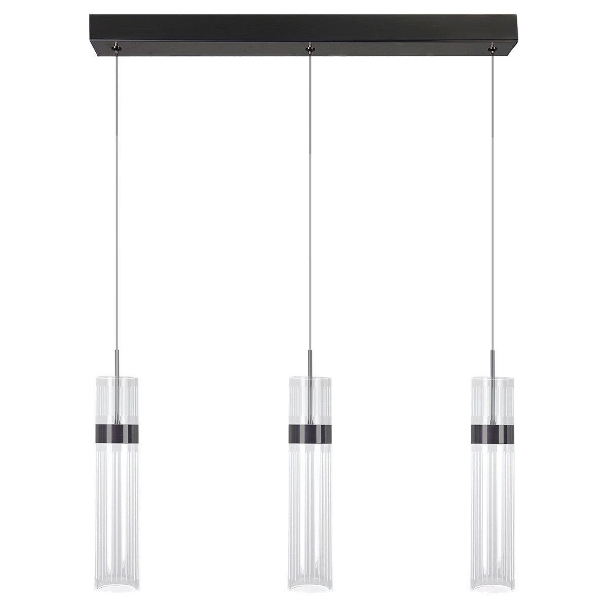Grafitowa lampa wisząca Ambiente, 60 cm, 3 świetlówki LED CCT