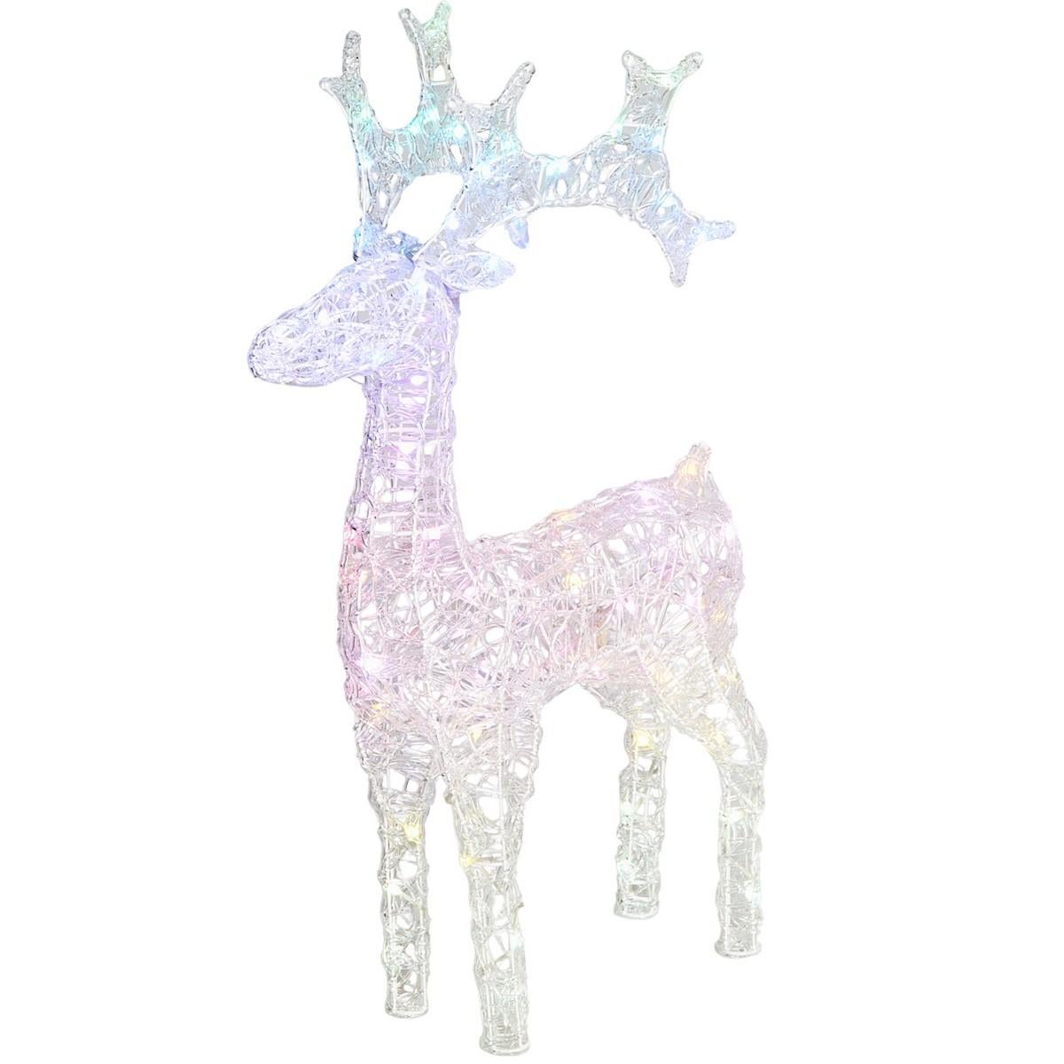 Renifer zewnętrzny 75 cm 80 LED multicolor