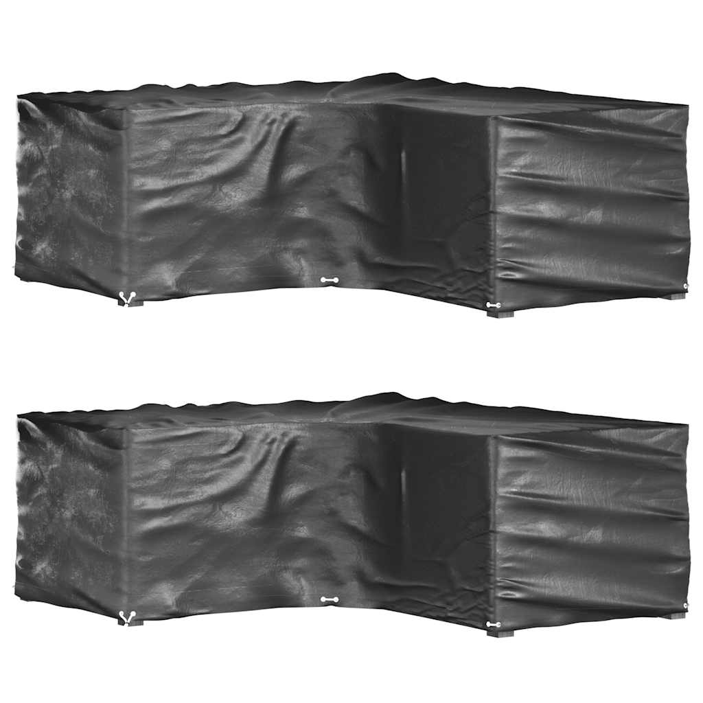 Pokrowce L na meble ogrodowe, 2 szt., 16 oczek, 215x215x70 cm vidaXL