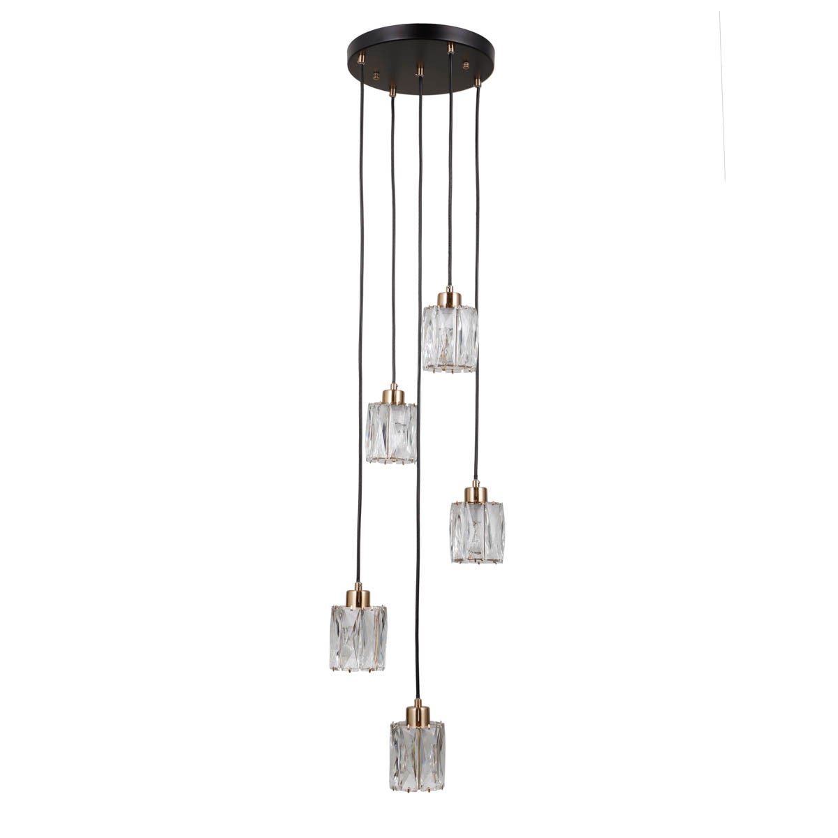 Lampa wisząca TORNO czarna matowa 5 x E14 x 40W wym: 120 x 32 x 32 cm Italux