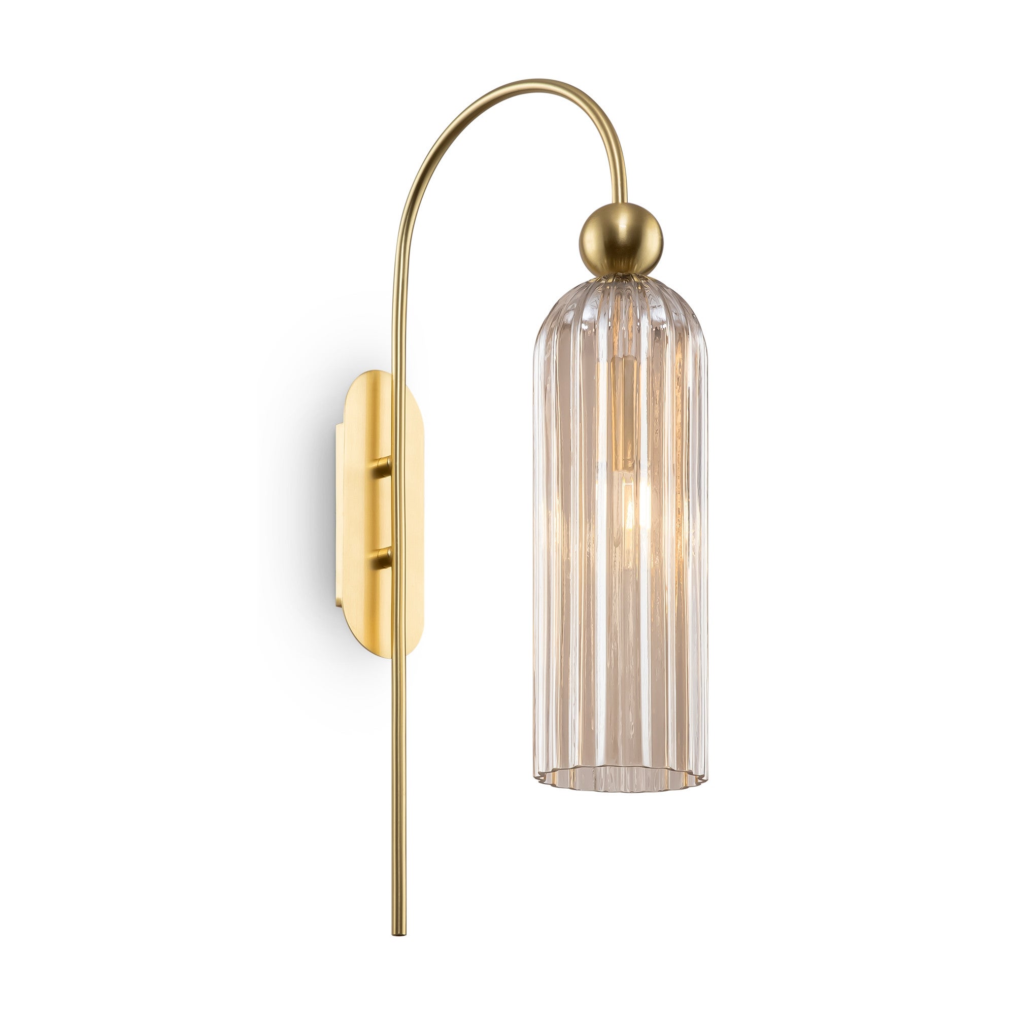 Lampa ścienna złota ze szklanym kloszem Antic Maytoni MOD302WL-01CG