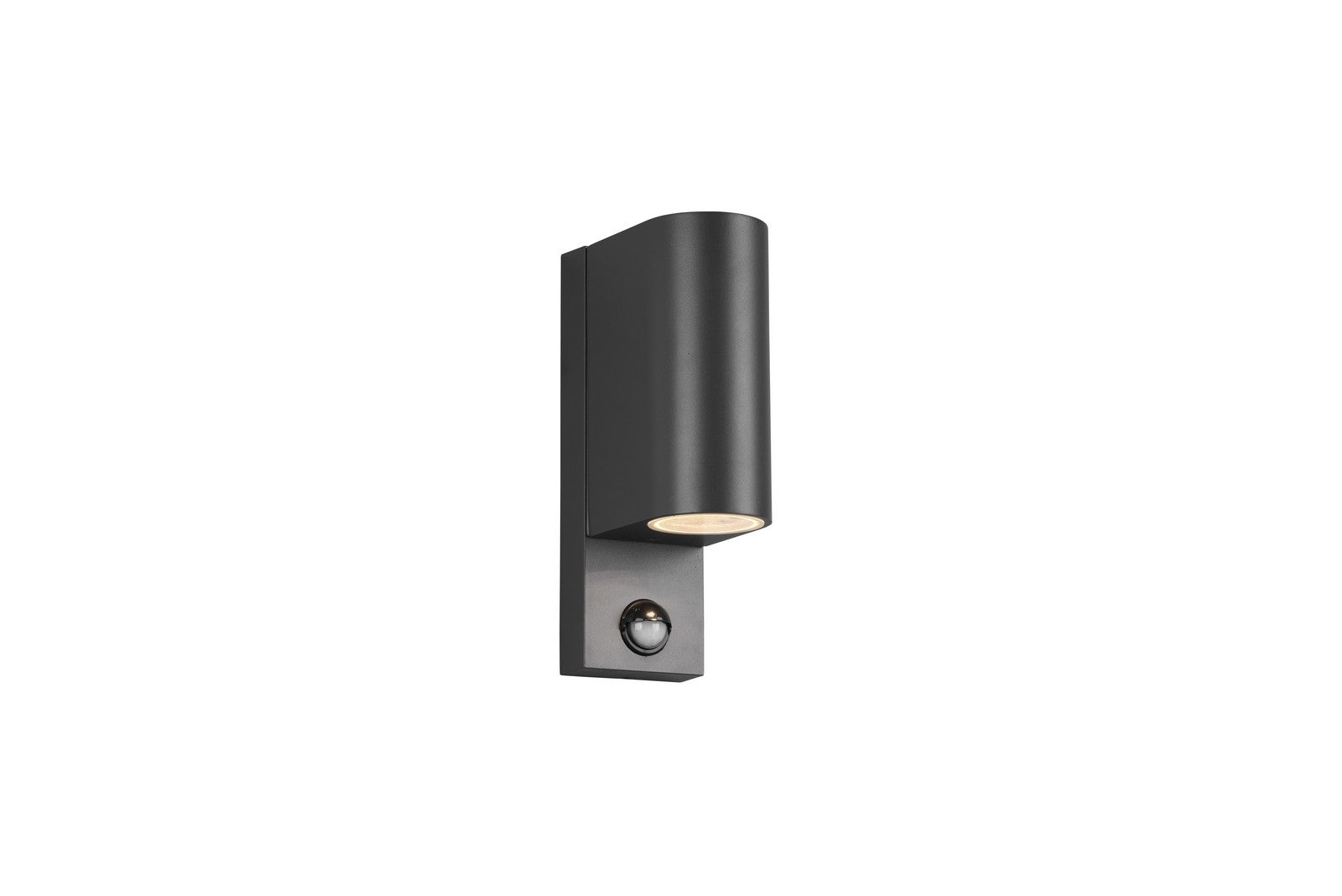 Kinkiet zewnętrzny zaokrąglony góra-dół z czujnikiem ORVIE antracytowy 2xGU10x35W aluminium wym:22x7x11,8cm IP44 Trio
