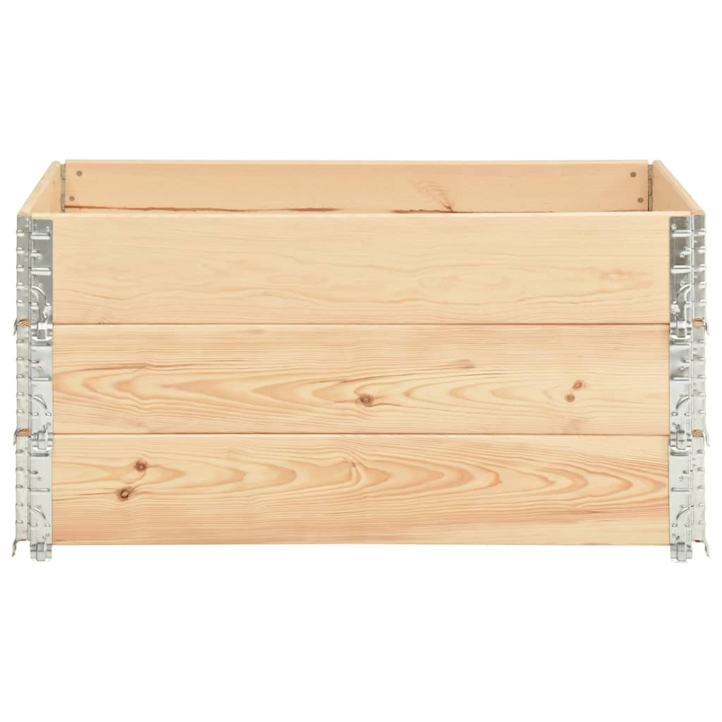 Podniesione grządki, 3 szt., 80x120 cm, lite drewno sosnowe