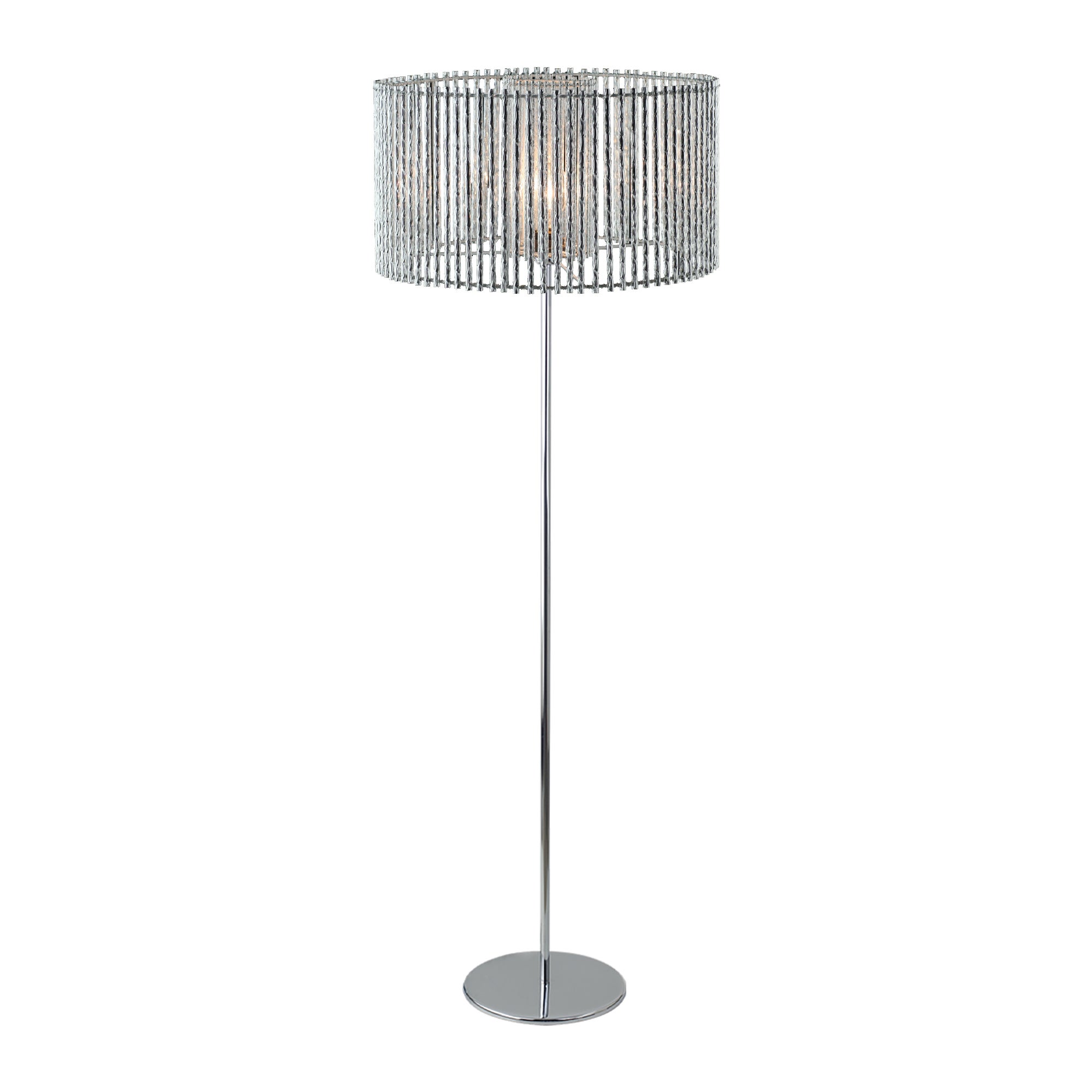 Metalowa lampa podłogowa z chromowanymi rurkami | Seria SALOMÓN