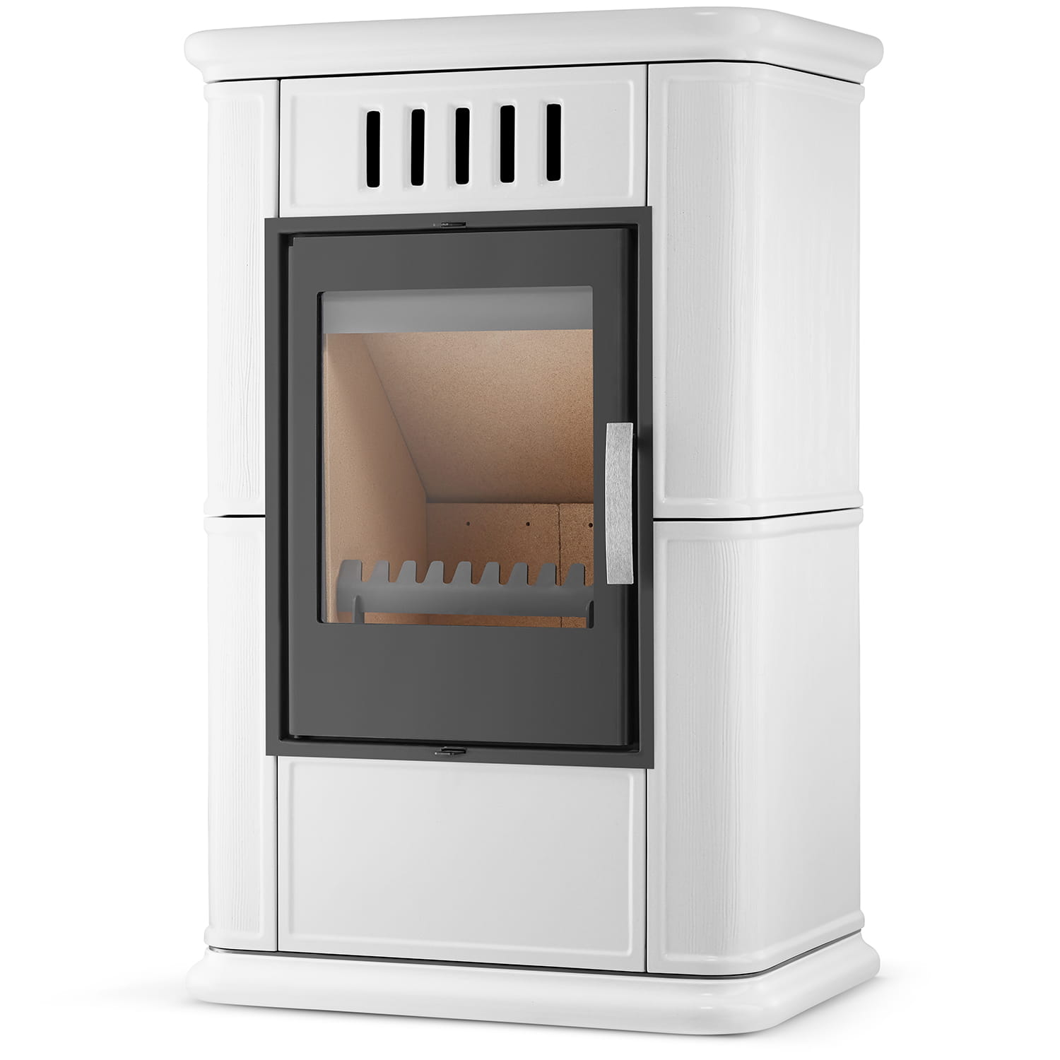 Piec kominek kaflowy piecyk koza wkład kominkowy OLBIA Ivory 6,3 kW z dolotem powietrza
