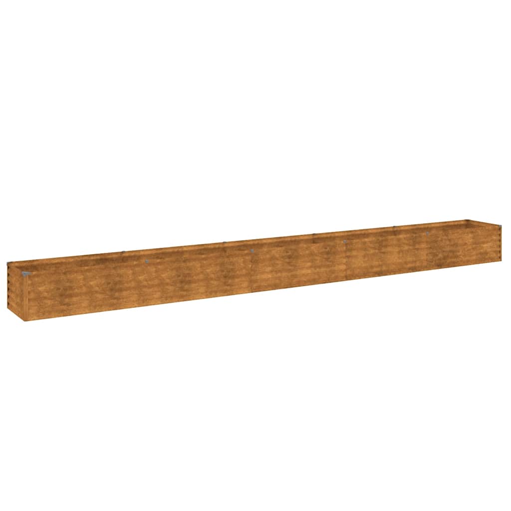 Podwyższona grządka ogrodowa 482x50x36 cm, stal Corten