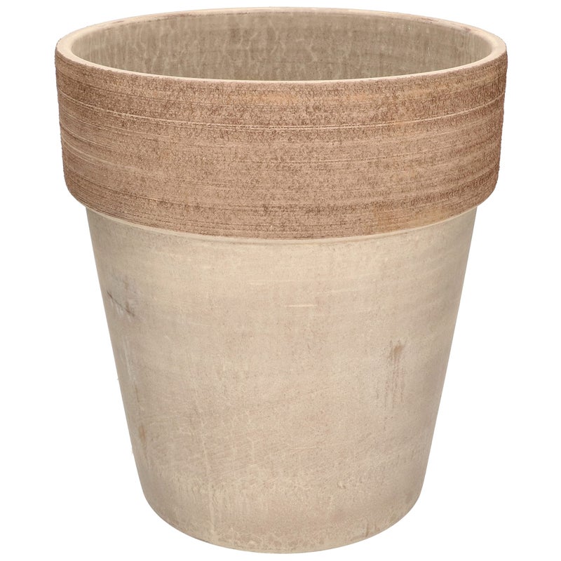 Doniczka gliniana donica ceramiczna coffee na kwiaty rośliny 27 cm - KOTARBAU