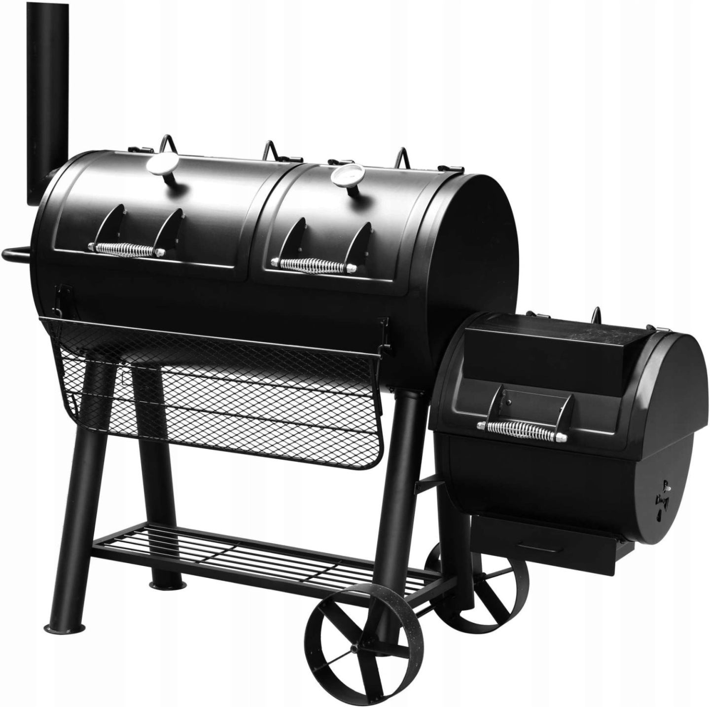 SOLIDNY GRILL WĘGLOWY EL FUEGO MINNESOTA 2 KOMORY 153KG GRUBY RUSZT OD RĘKI