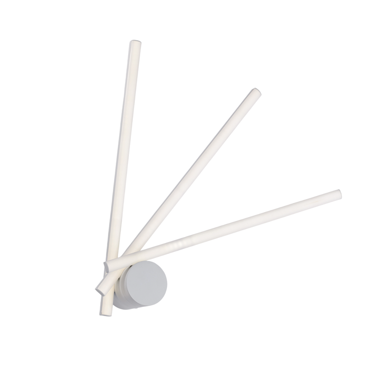Applique con luci orientabili in metallo e alluminio laccato bianco con led integrato H.10 - Ø 45 - MAX 85