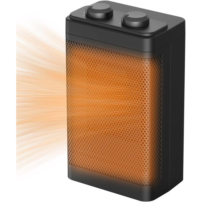 Grzejnik elektryczny 1500 W z wentylatorem oscylacyjnym 60°, ceramiczny grzejnik elektryczny do domu