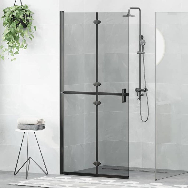 Ściana prysznicowa Walk-In Czarny 90 x 6.5 x 190 cm vidaXL
