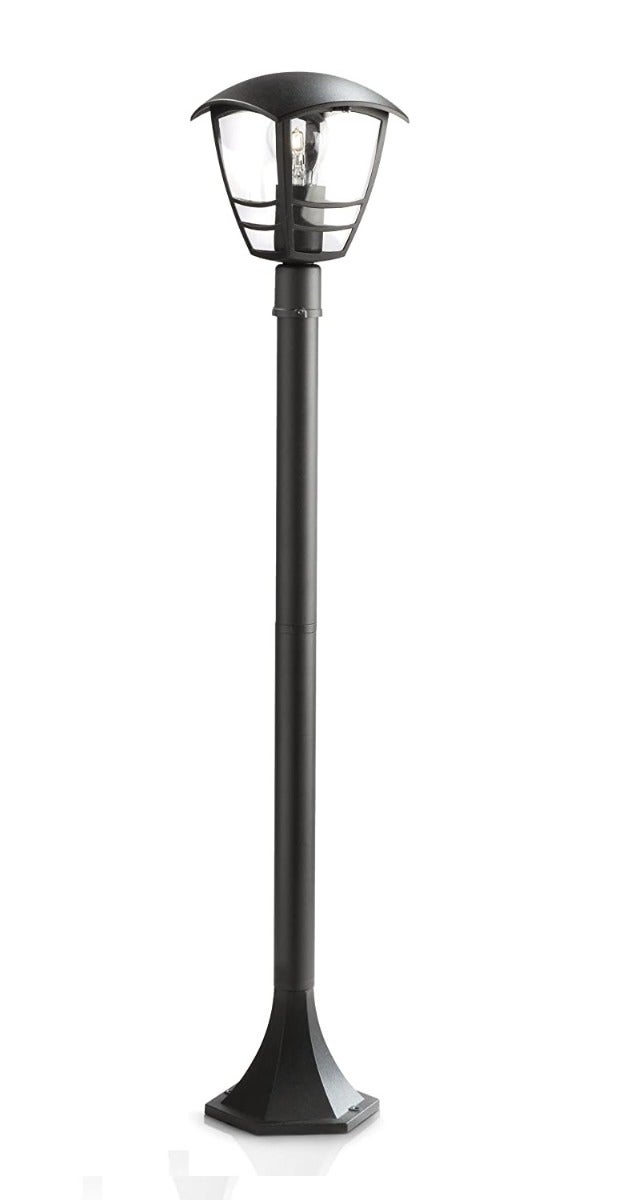 Lampa Ogrodowa Zewnętrzna Słupek 99.5cm Latarnia E27 IP44 Czarna Creek Philips