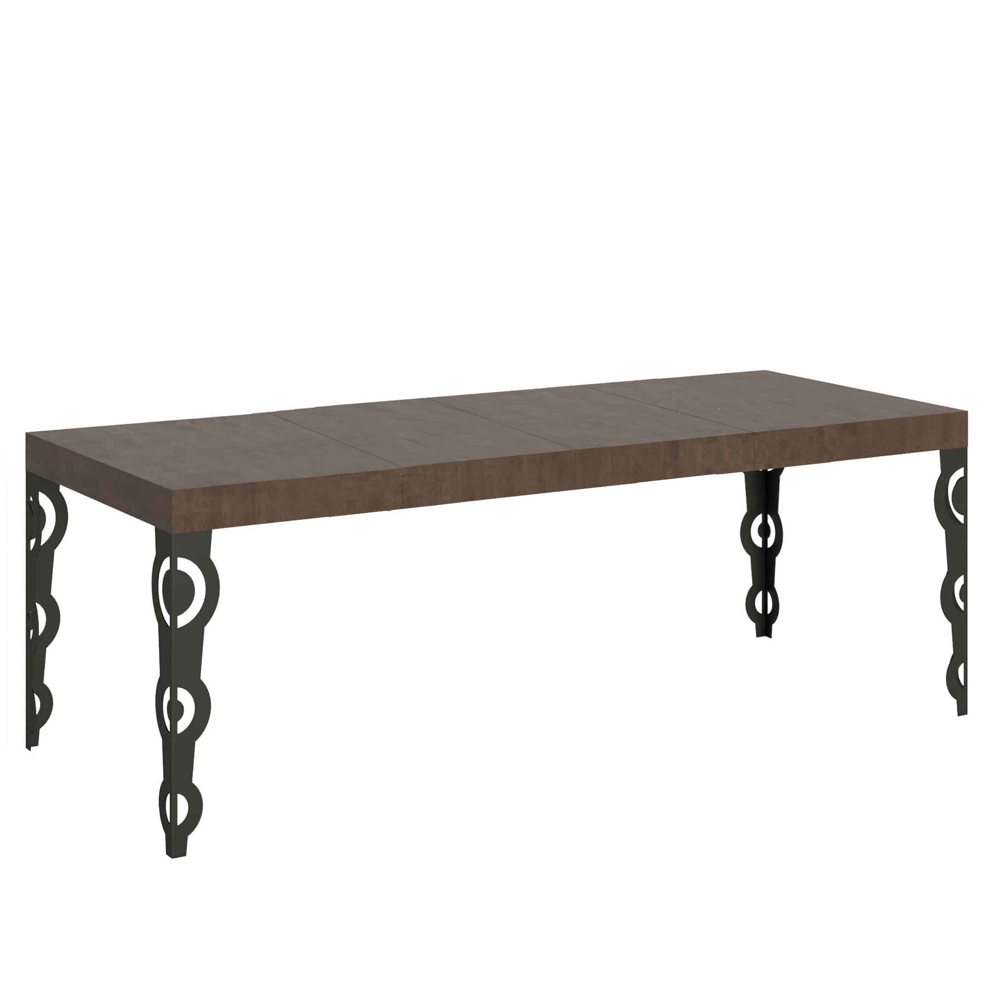 Stół rozkładany Karamay Premium Walnut 90x160/264 cm, rama w kolorze antracytowym