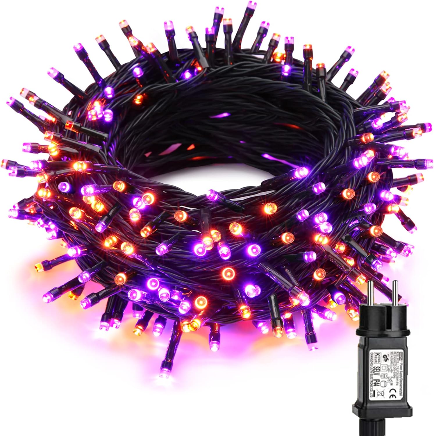 LED Halloweenowa Dekoracja Girlandy Światełka Pomarańczowe Purpurowe Zewnętrzne Boże Narodzenie Girlandy Elektryczne Wodoodporne Trybów Wewnętrzne