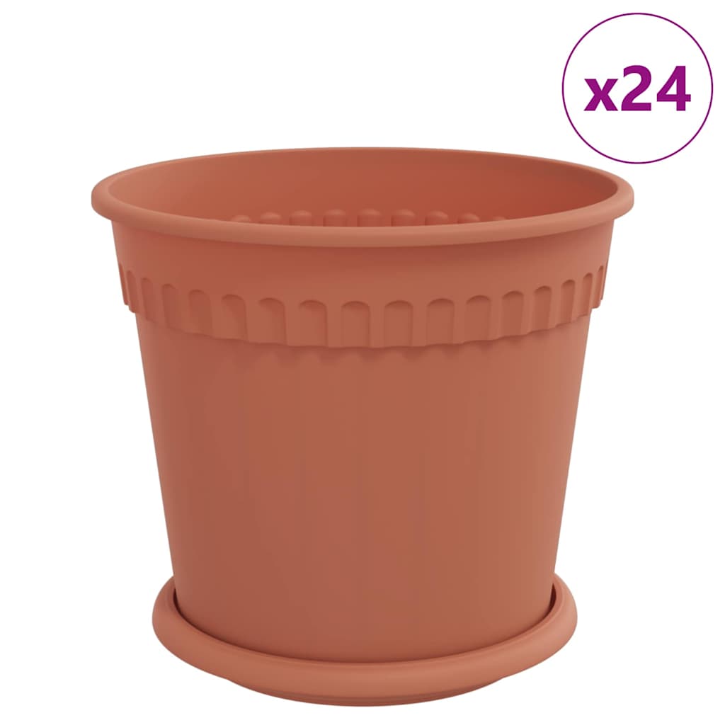 Doniczki 24 pcs Czerwony ceglasty Ø 19 x 16 cm