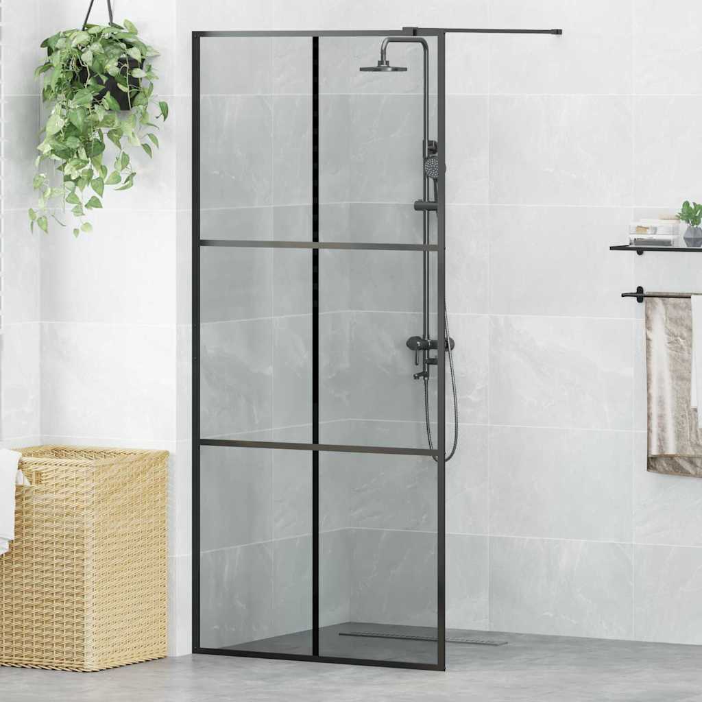 Ściana prysznicowa typu walk-in Czarny 90 x 195 cm vidaXL