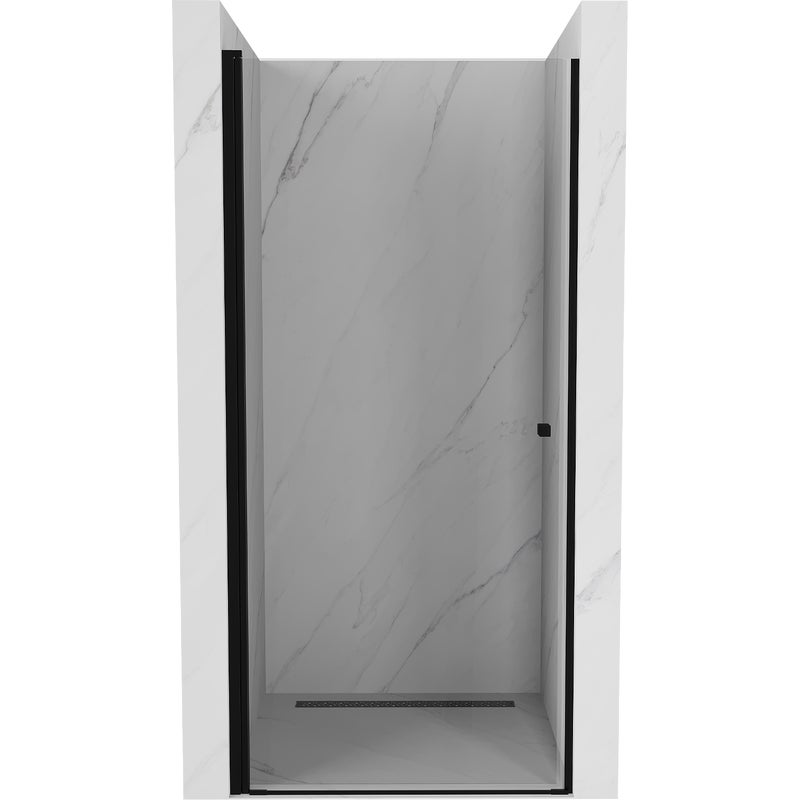 Mexen Pretoria drzwi prysznicowe uchylne 70 cm, transparent, czarne - 852-070-000-70-00