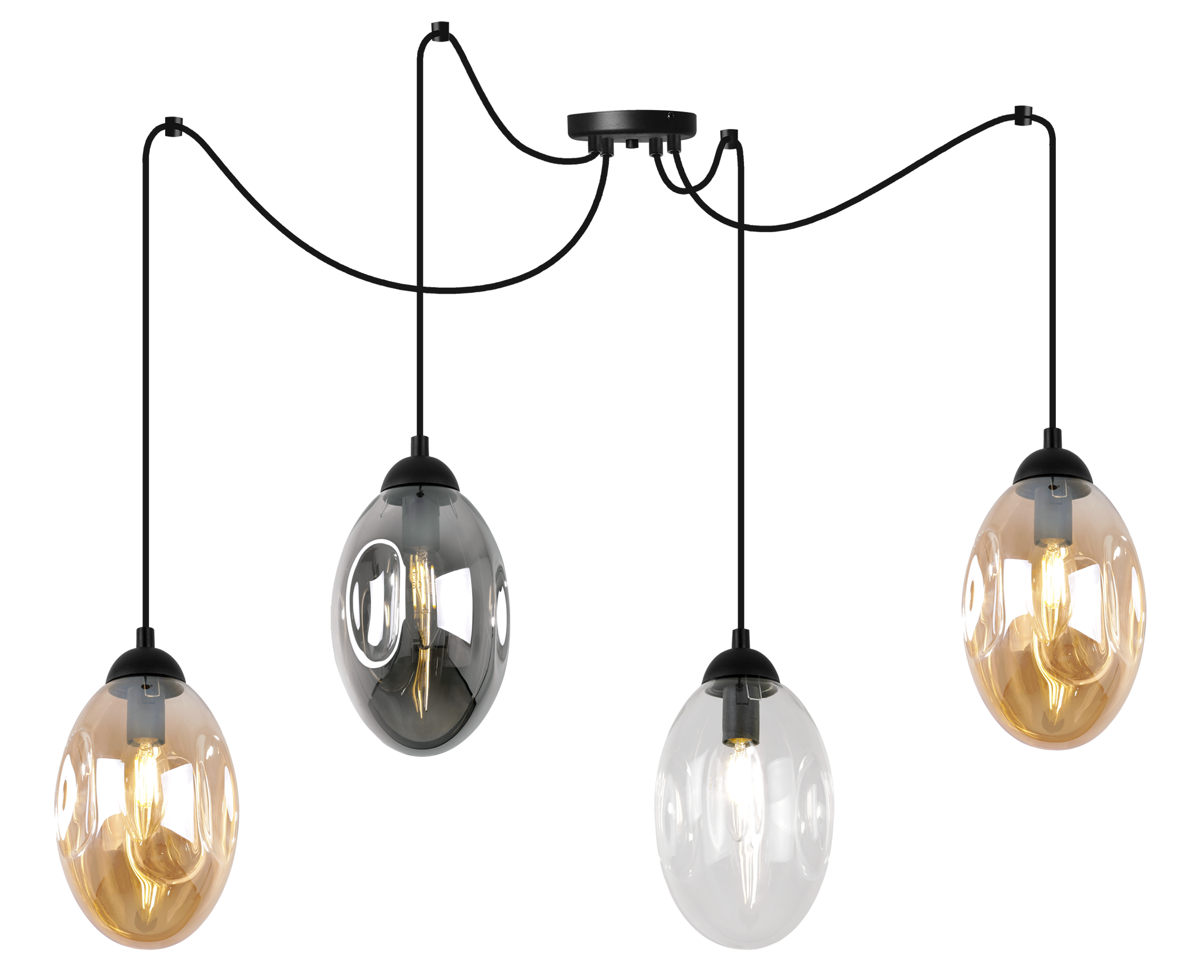 Lampa sufitowa wisząca Light Home LH Vigo Spider 4x E14 60W multikolor