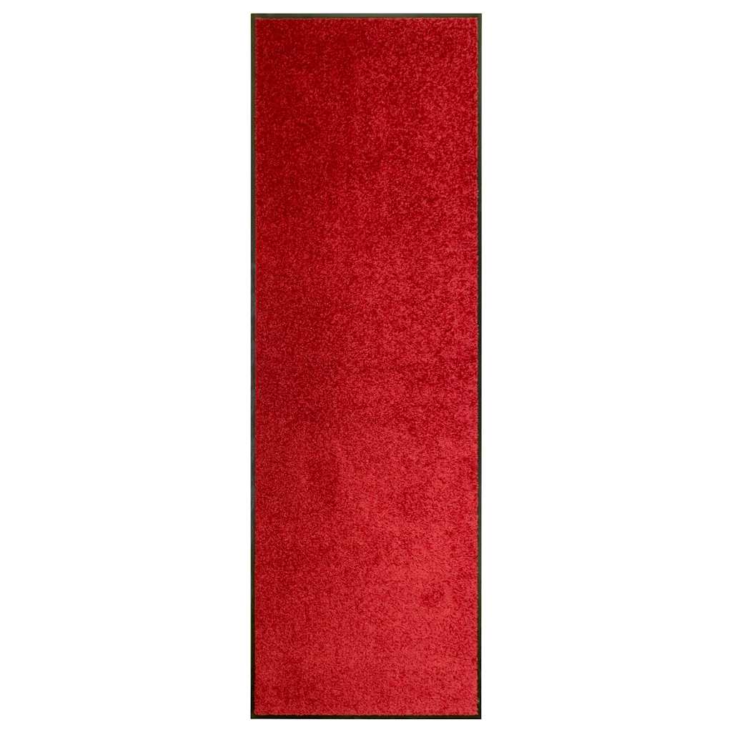 Wycieraczka Tuftowana 60x180 cm Czerwona Antypoślizgowa Zmywalna do Domu