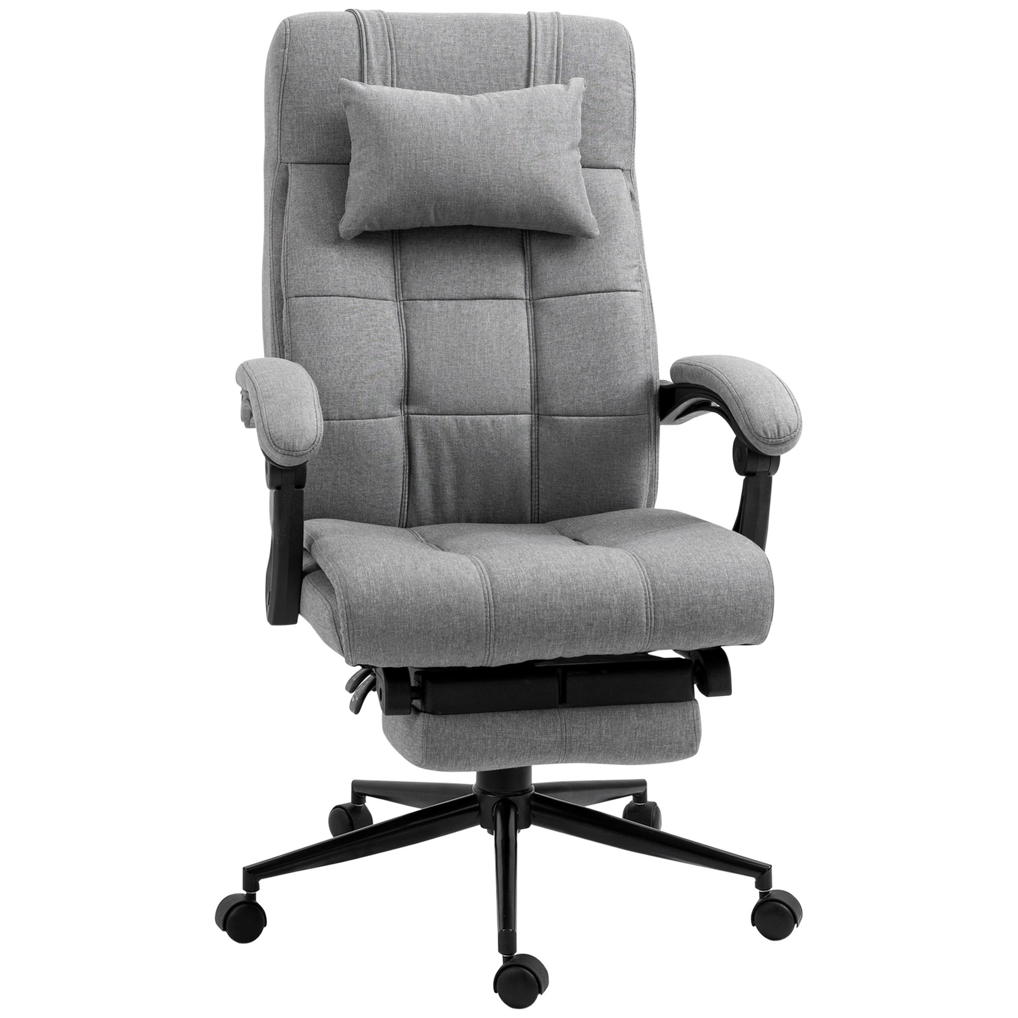 Ergonomiczne krzesło biurowe obrotowe 66 x 76 x 120 cm, z obrotem 360°, szary, do biura domowego, praktyczny wybór do codziennego użytkowania