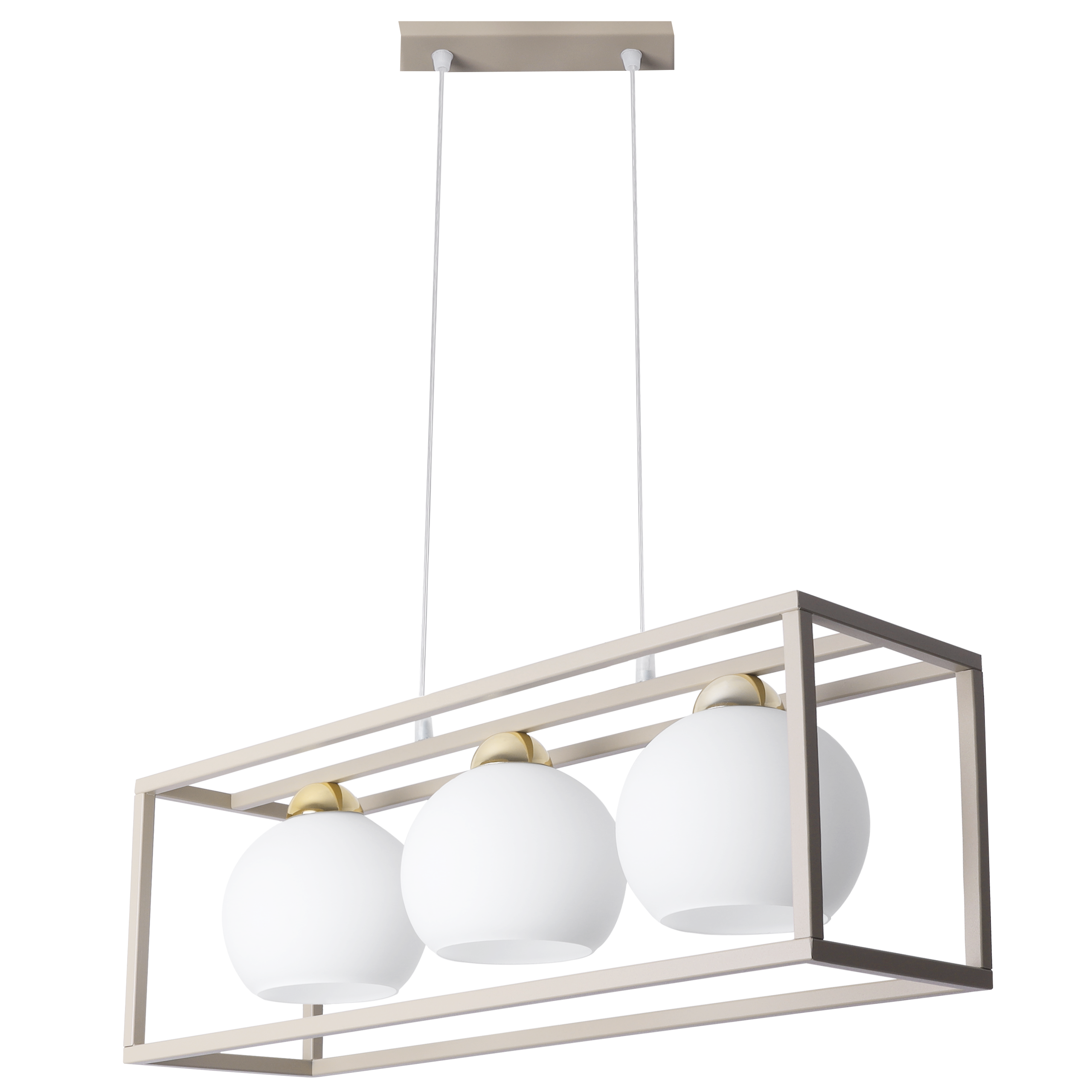 Lampa sufitowa wisząca Light Home LH Eliza Cage 3x E27 kaszmirowy/złoty