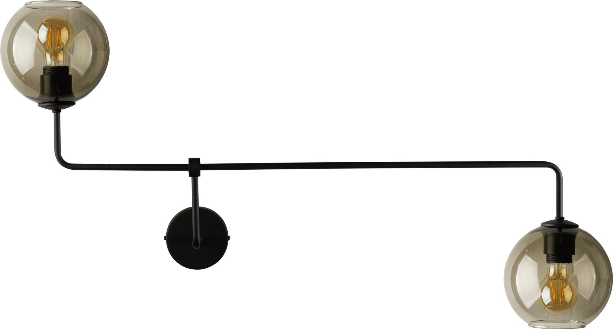 Lampa ścienna kinkiet LED Nowodvorski MONACO czarny, szkło 9362