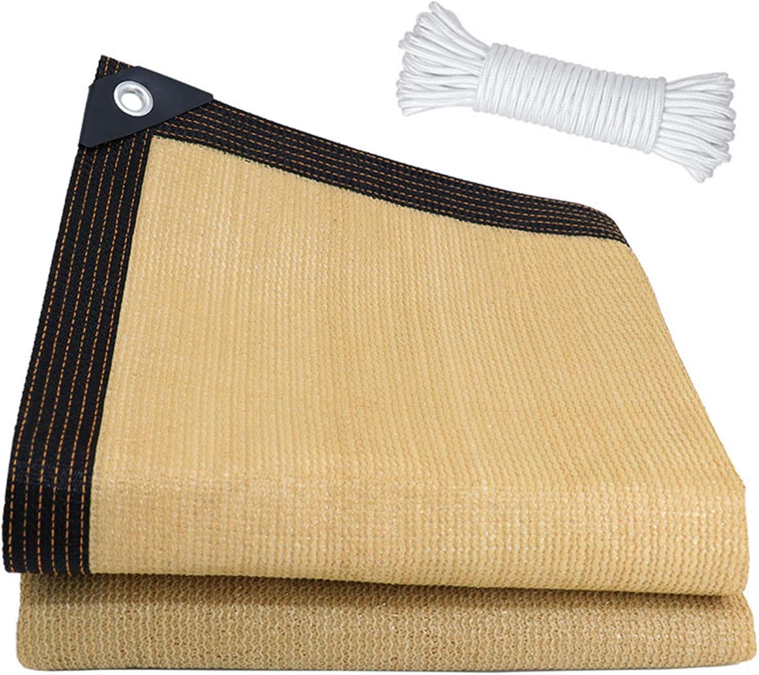 Siatka zacieniająca - 4 m x 6 m - żagiel zacieniający z filtrem UV - wiatroszczelna ochrona z oczkami - do szklarni/ogrodu/pergoli/tarasu - z liną 4 m
