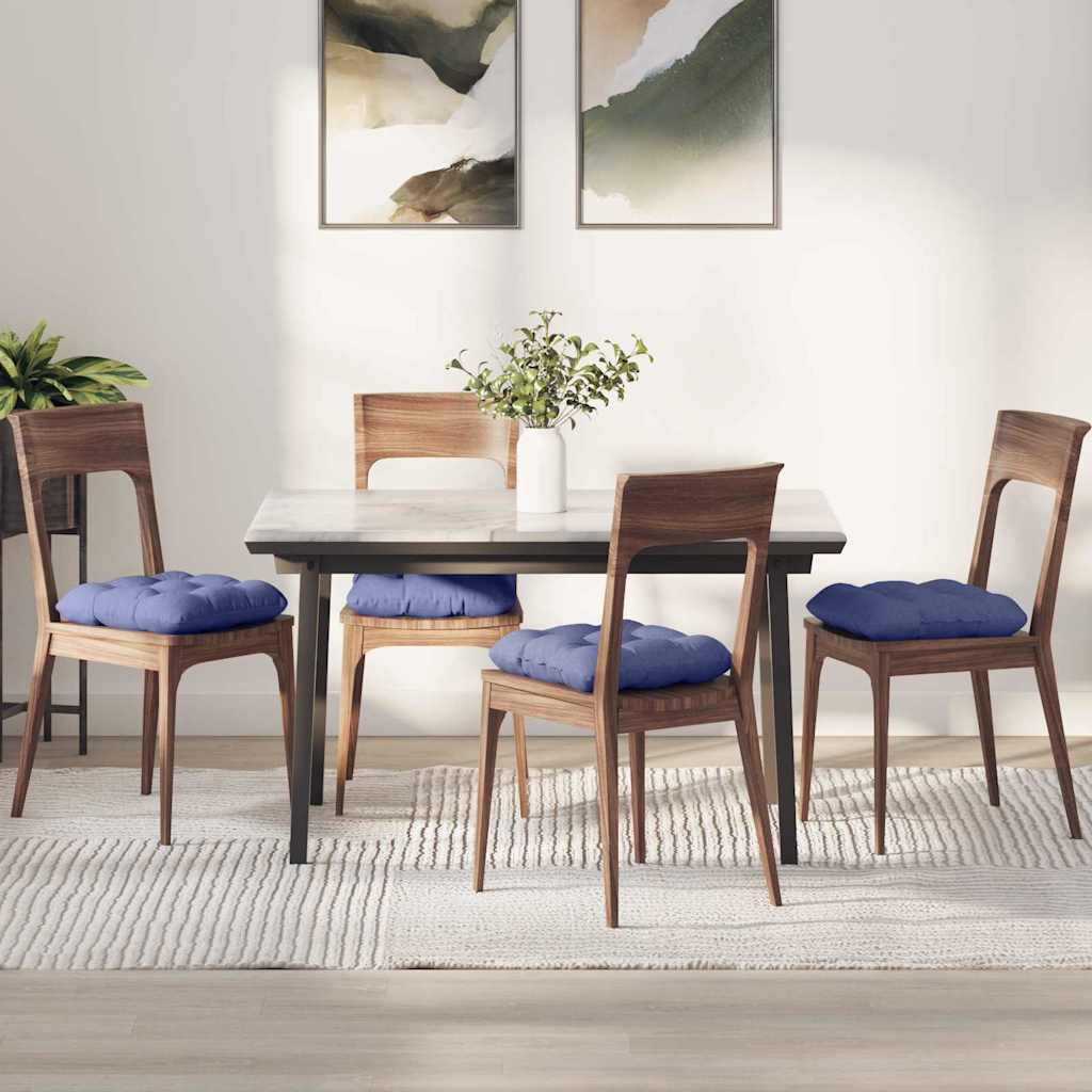 Poduszki na siedziska 4 pcs Niebieski dżins 45 x 45 x 12 cm vidaXL