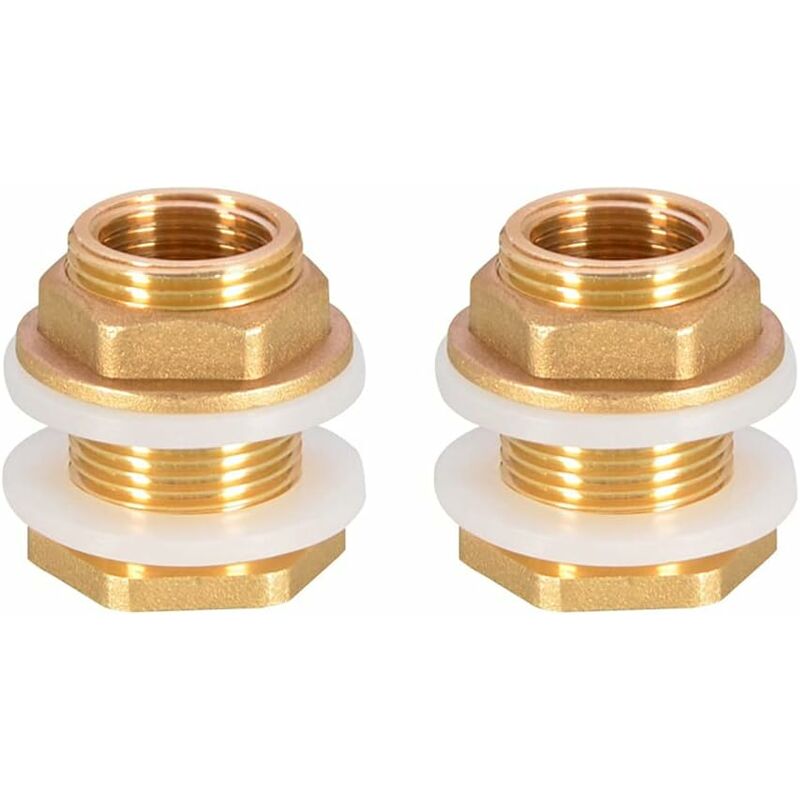 2 sztuki DN20 3/4 mosiężny zbiornik na wodę, adapter do węża wodnego, gniazdo kranu do wiadra na deszczówkę, mosiężne gniazdo do kranu do wiadra na de