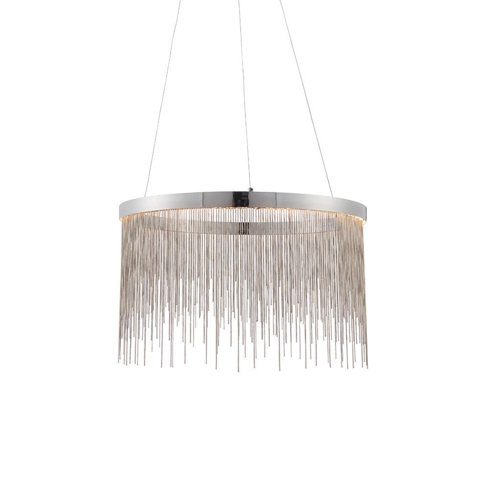Lampa sufitowa delikatne łańcuszki LED ZELMA 20W ciepła 480lm metal chromowana-srebrna wym:170x45x45cm IP20 Endon