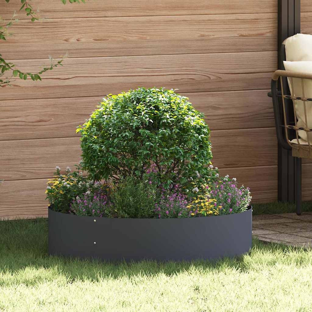 Pierścień doniczki 5 pcs Antracyt 80 x 80 x 20 cm vidaXL