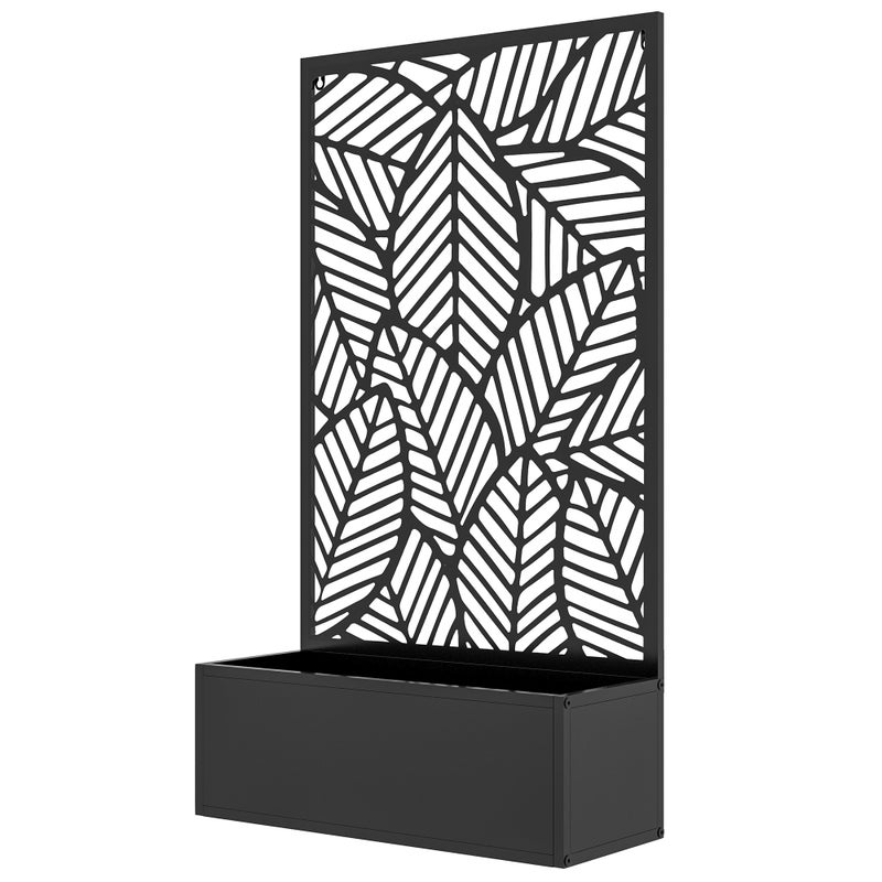 Doniczka z siatką/kratką zapewniającą prywatność dla roślin pnących, skrzynka na kwiaty - wymiary 61 dł. x 23 szer. x 113 wys. cm