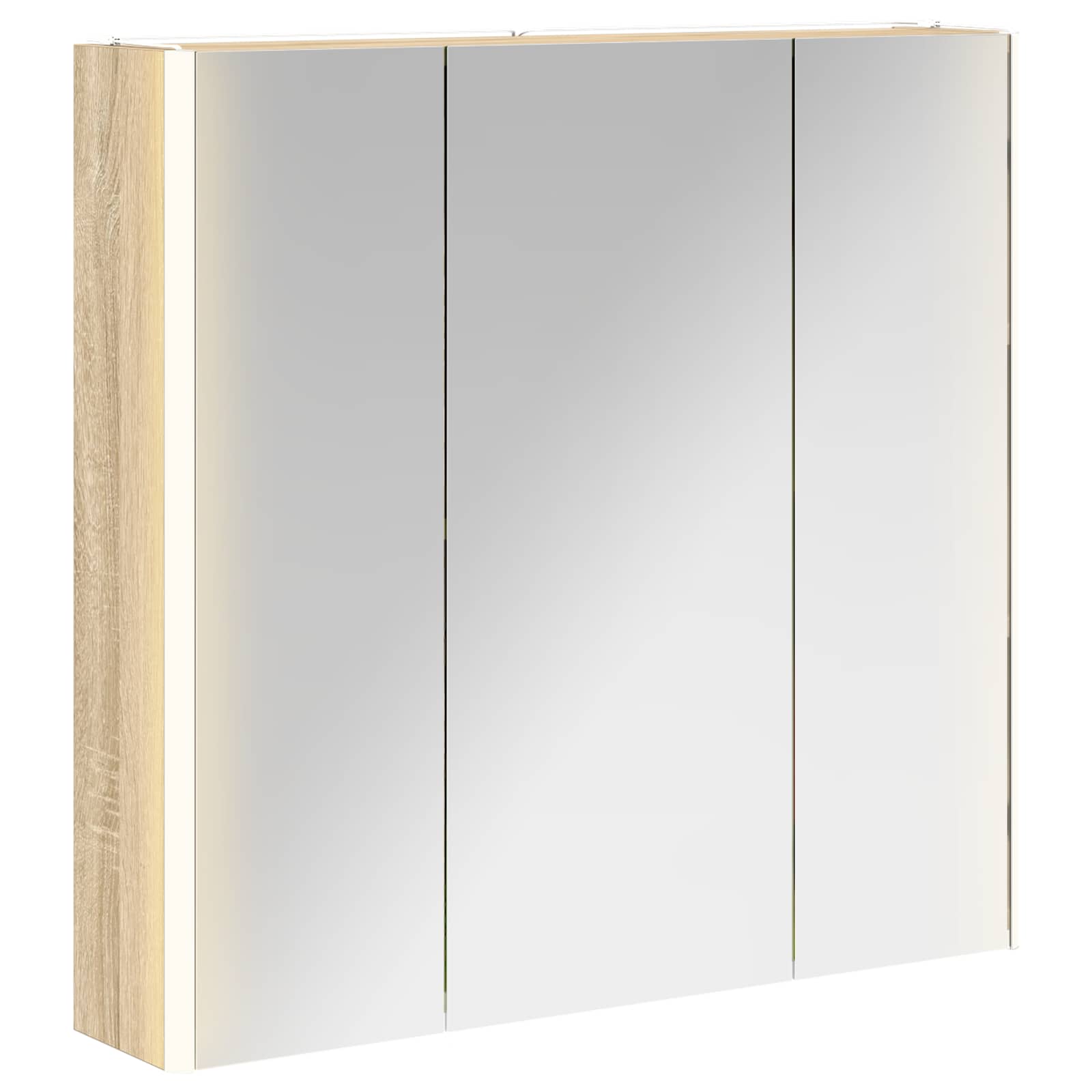 Szafka z lustrem do łazienki Dąb Sonoma 73.5 x 15.5 x 70 cm