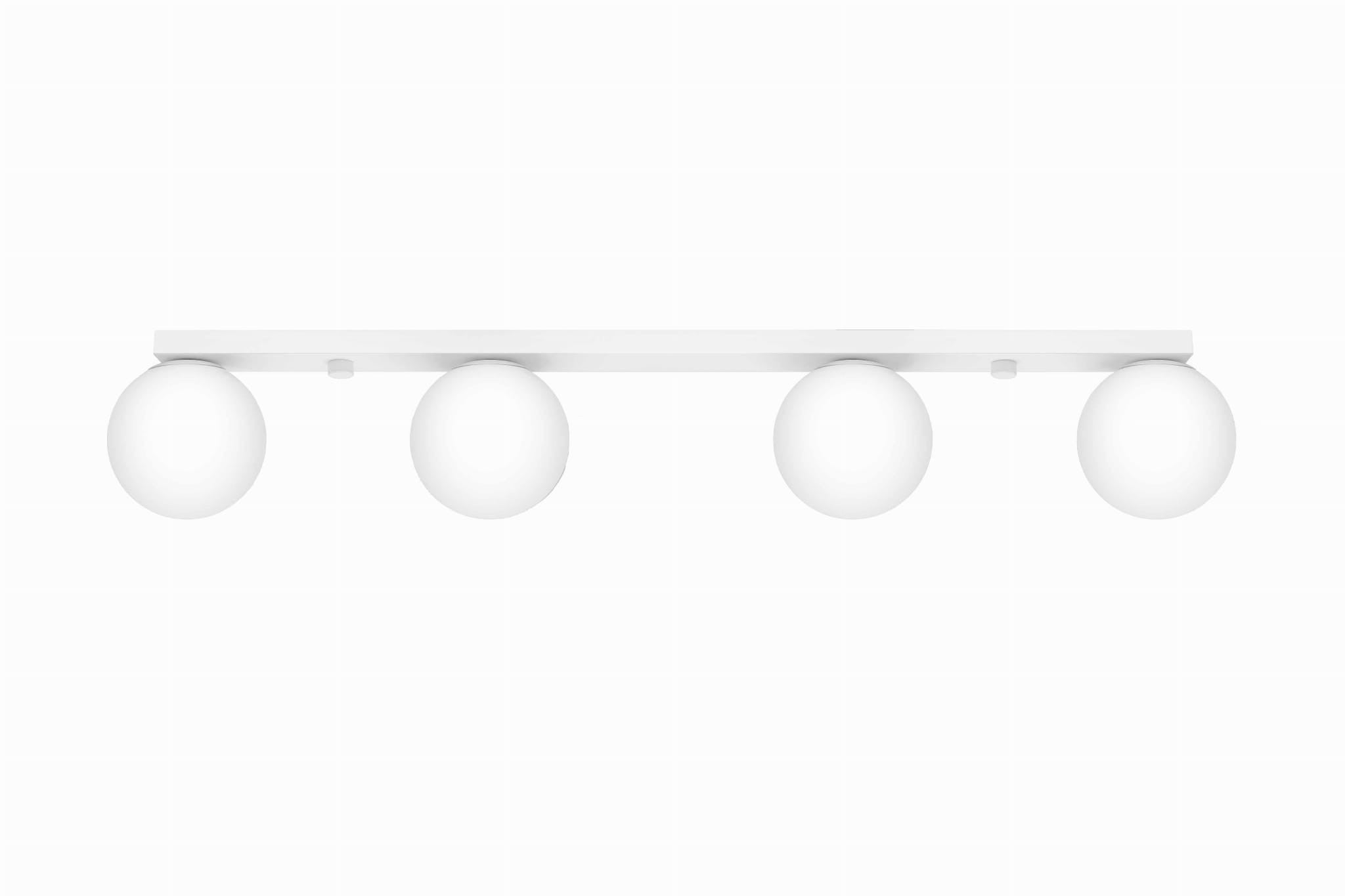Plafonnier Acier Blanc G9 4 Yoli
