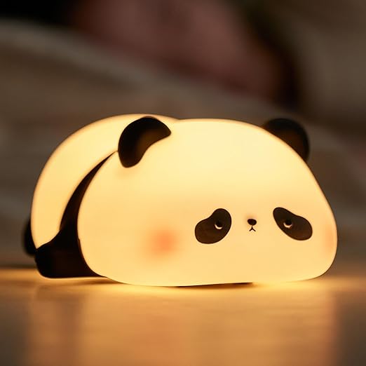 Lampka nocna Panda dla dzieci silikonowa lampka nocna możliwością ładowania lampka nocna timerem funkcją dotykową dekoracyjna prezent dla dziewczynek