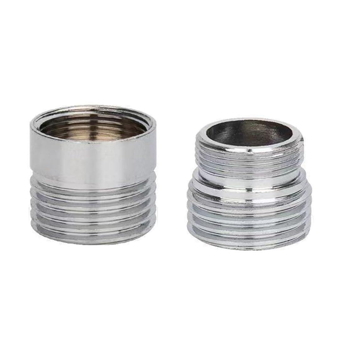 Perlatory do kranów, 2 metalowe adaptery do kranów od 18 mm do 22 mm, metalowe adaptery do kranów kuchennych oszczędzające wodę