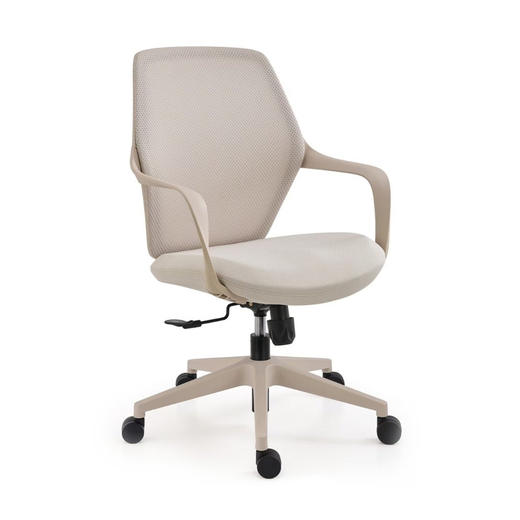 Krzesło biurowe regulowane obrotowe ergonomiczne KB115 beż