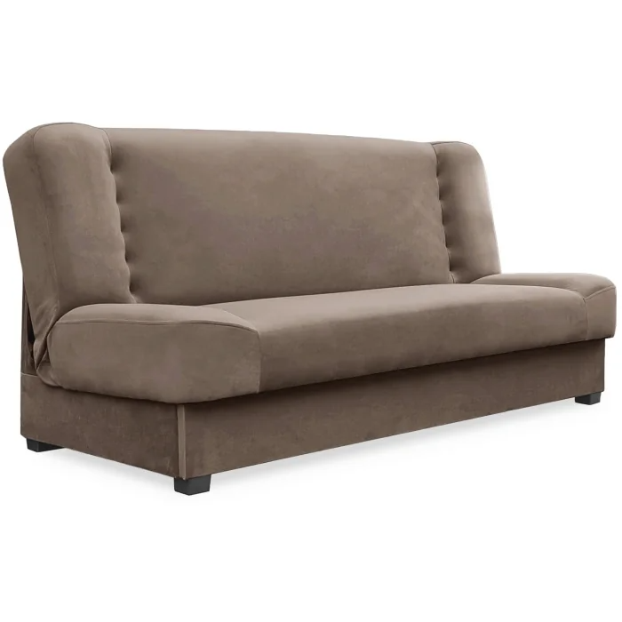 Sofa Kanapa Rozkładana z Funkcją Spania Wersalka Dwuosobowa Beżowa PIANO