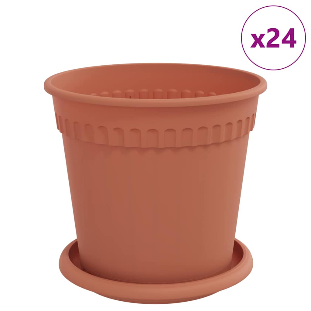 Doniczki 24 pcs Czerwony ceglasty Ø 17 x 14 cm