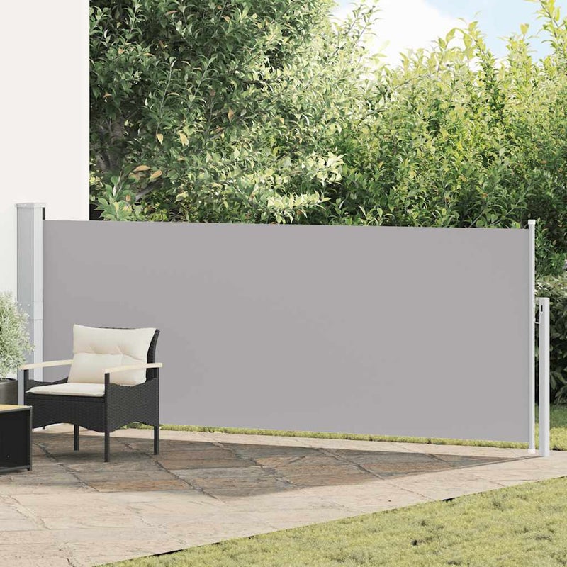 Wysuwana markiza boczna na taras, 140 x 500 cm, szara vidaXL