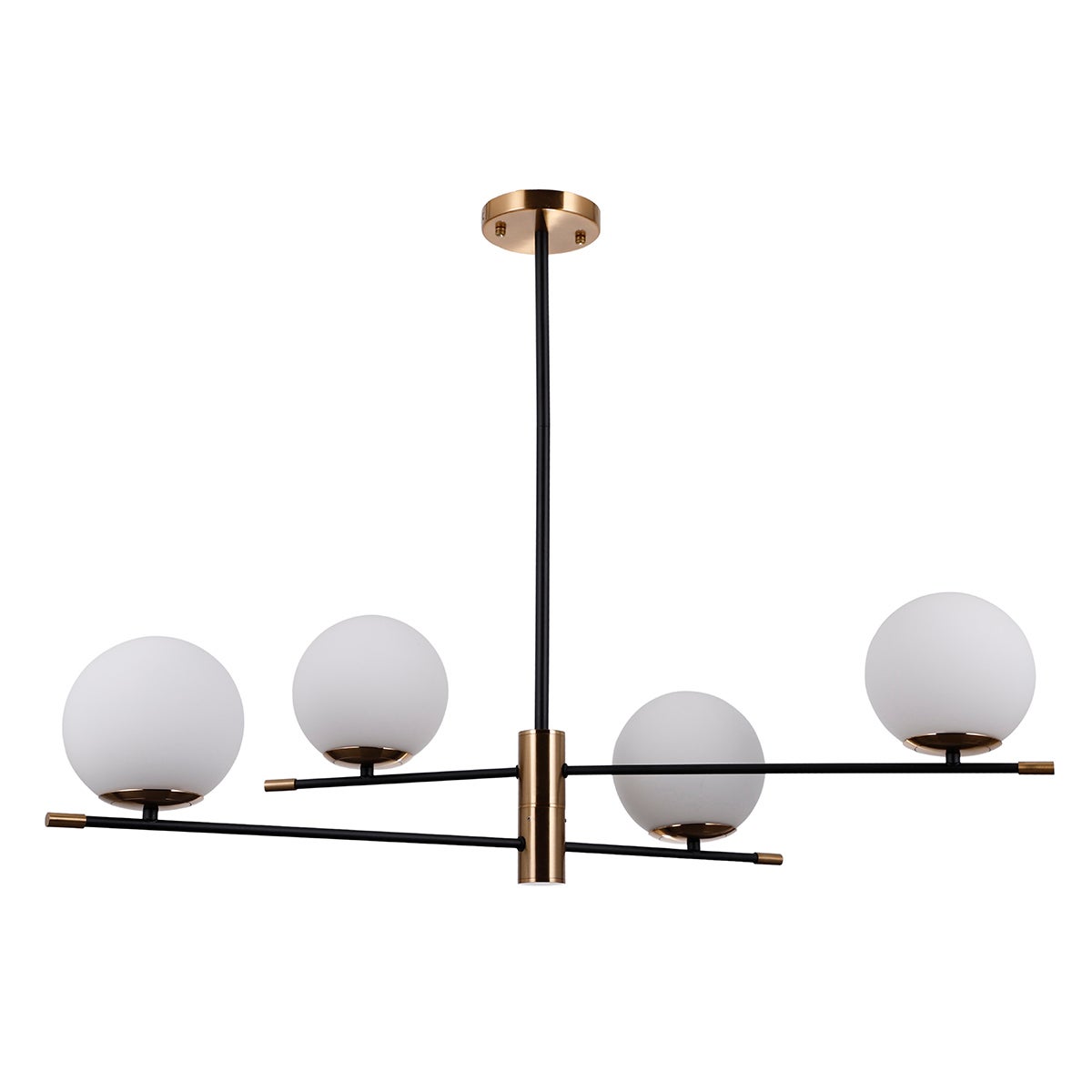 Lampa wisząca białe kule Stelia czarna 4xE14x5W metal wym:67x86x86cm IP20 Italux