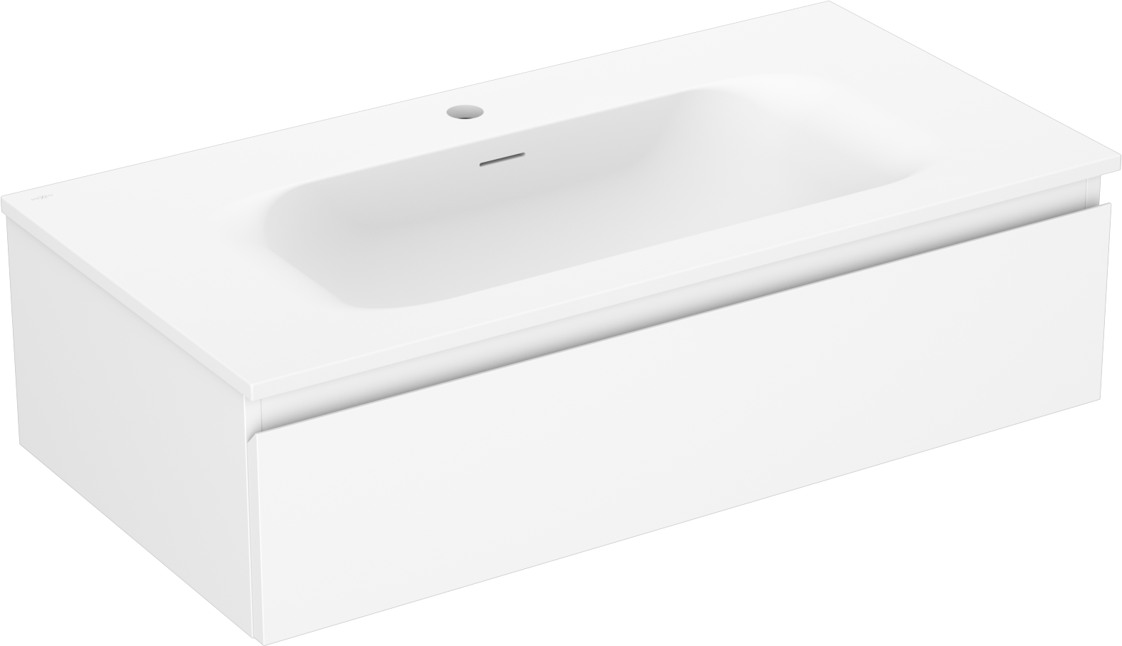 Mexen Orio szafka łazienkowa 90 cm z umywalką Vela, 1 szuflada, biała mat - 91A10-09023-1-BF01-W23M01