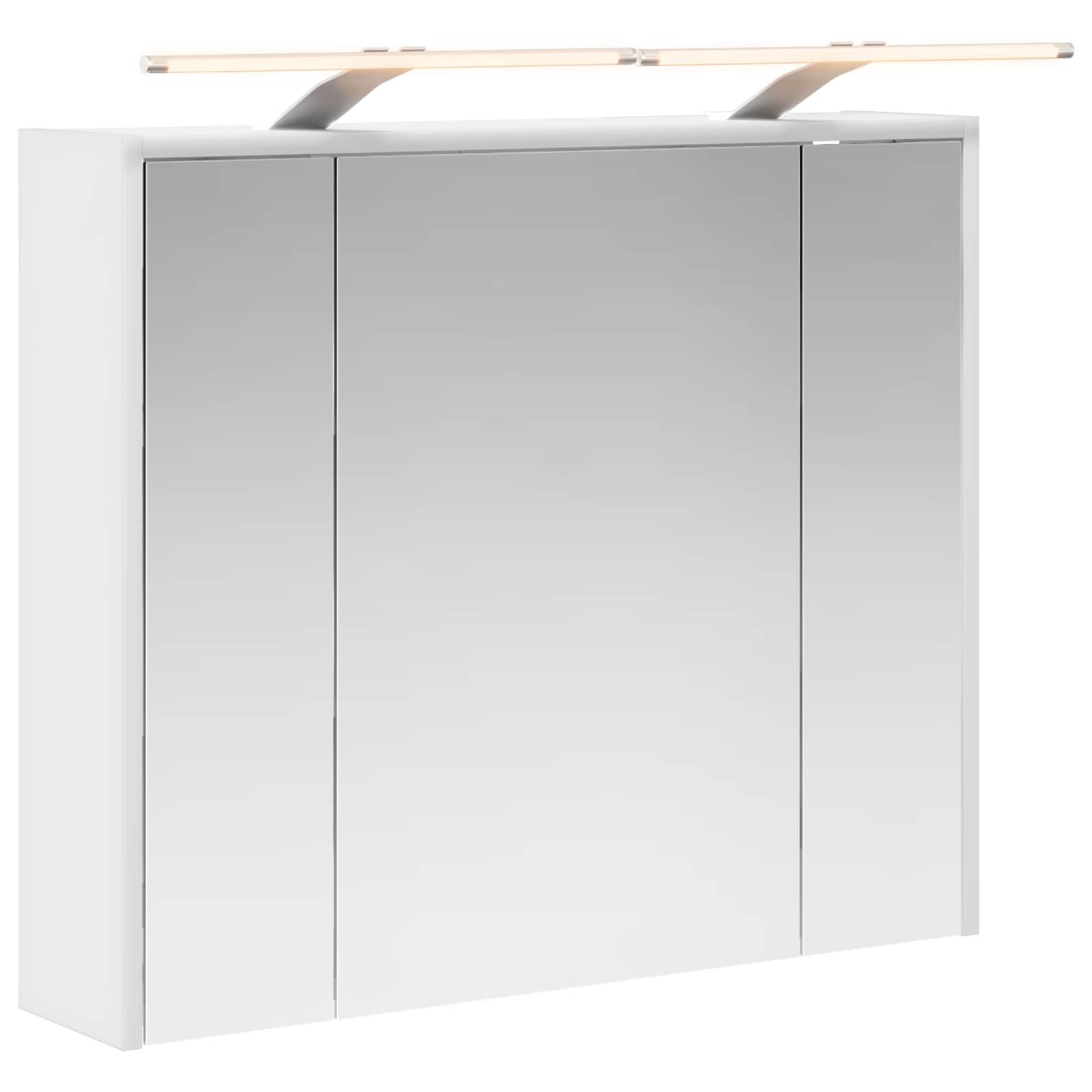 Szafka z lustrem do łazienki Biały 73,5 x 16 x 62,5 cm