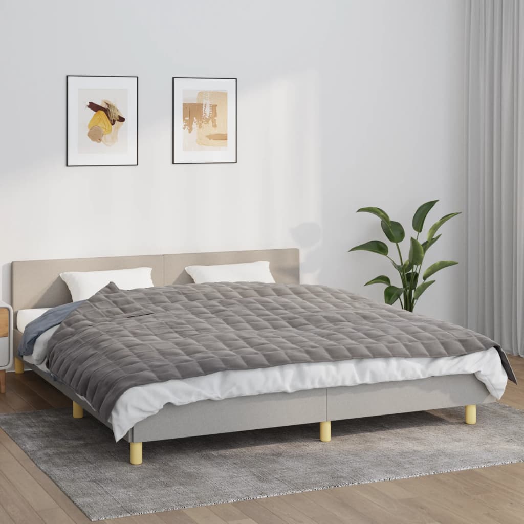 Koc obciążeniowy, szary, 155x220 cm, 11 kg, tkanina vidaXL